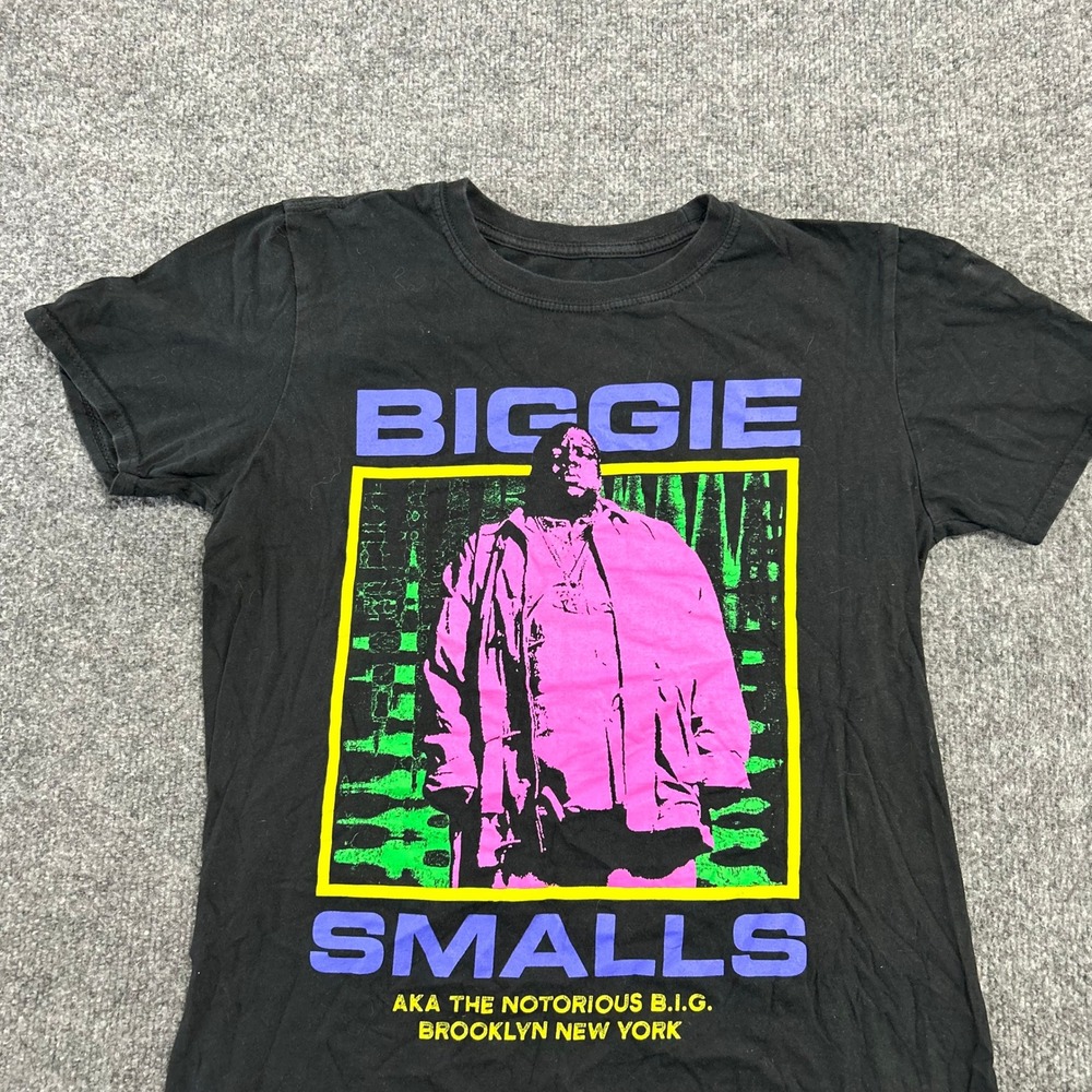 Biggie Smalls T-Shirt Mens Size S Black Graphic The Notorious BIG Hip Hop Rap